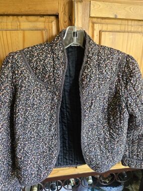 Women’s Floral Quilted Jacket - Black Multi